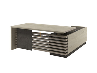 Кабинет руководителя Стол руководителя на ЛДСП опорах с опорной тумбой левый Z-218