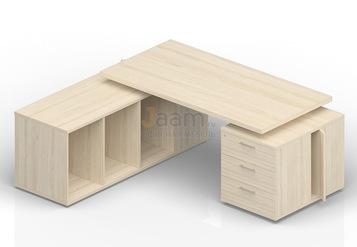 Кабинет руководителя Стол на 2-х опорных тумбах левый NR200T3TSG