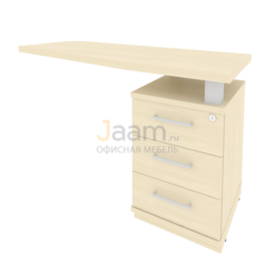 Кабинет руководителя Офисная тумба приставная с топом правая KTP-2 Пр