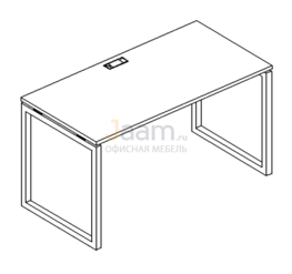 Мебель для персонала Стол письменный на металлокаркасе QUATTRO Б4 026 БП